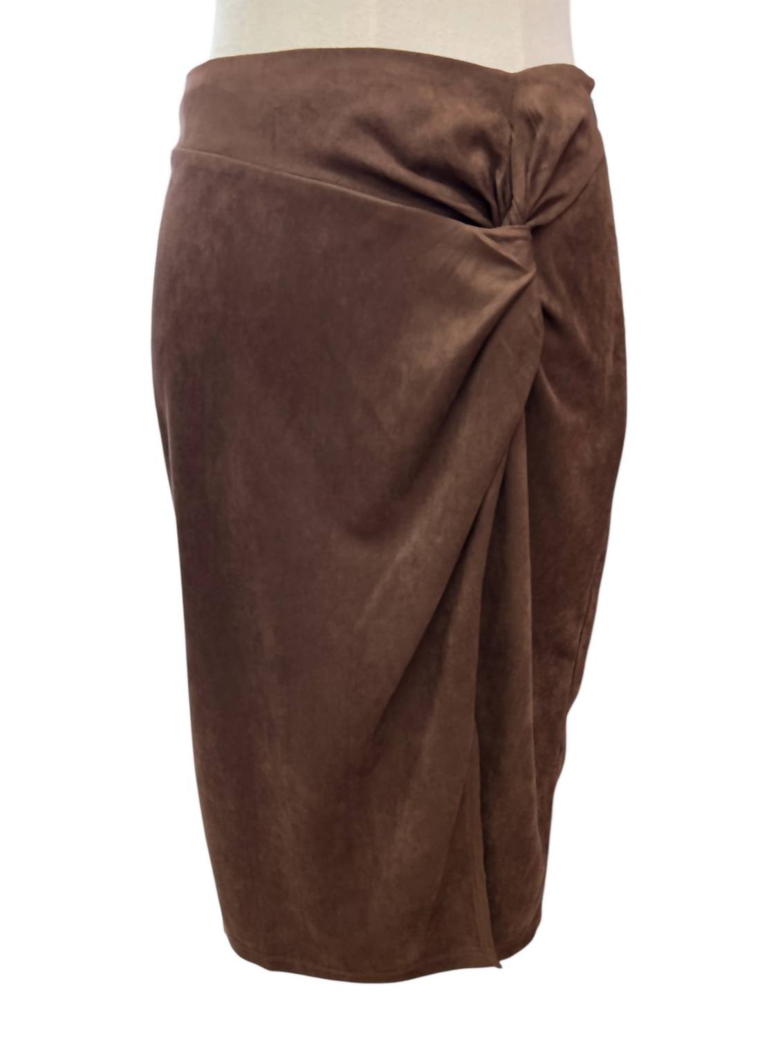 Hem & Thread Women's Bar Skirt in chocolate - women's skirt