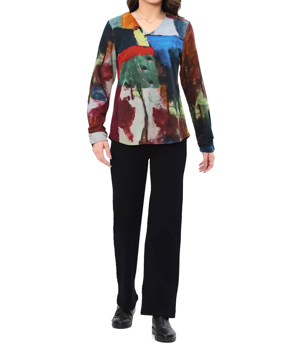 Parsley & Sage - Nora Long Sleeve V-neck Top