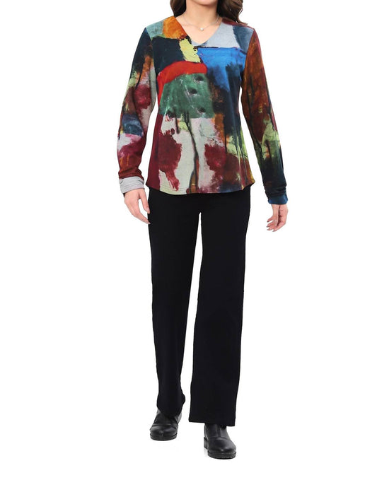 Parsley & Sage - Nora Long Sleeve V-neck Top