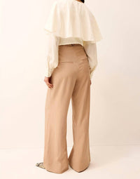 Marie Oliver Macbee Wide Leg Pants in sesame - women's pants - detail view