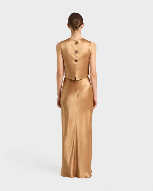 Bondi Born - Kobe Back Button Bodice Crop Top