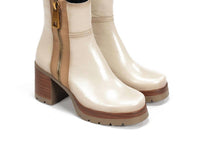 Dorking by Fluchos Women's Safe Leather Boots in cream multi - women's shoe - view 4