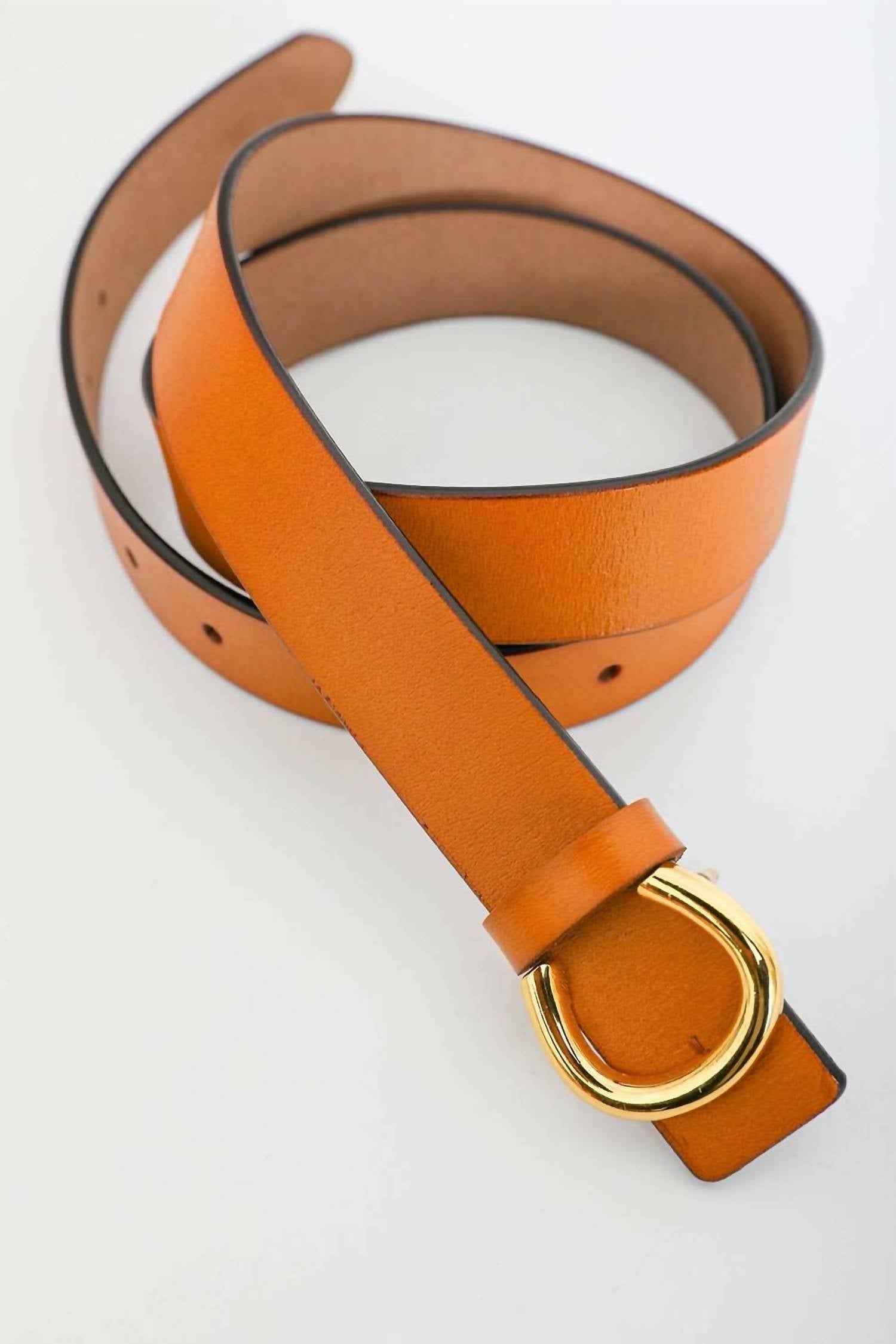 Leto - Minimalist Leather Horseshoe Belt