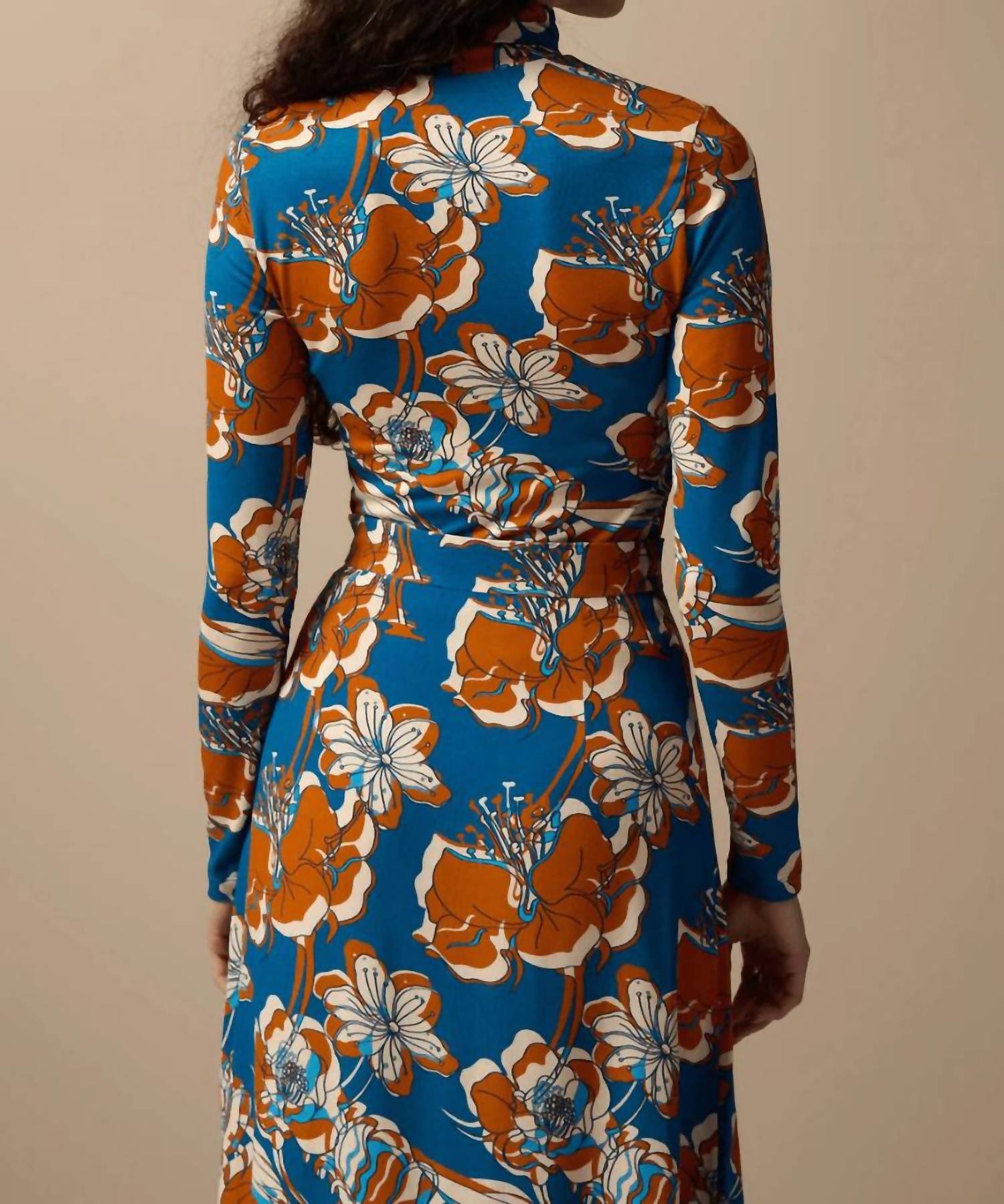Paolita Turtleneck Top in fiorenza - women's long sleeve top - detail view