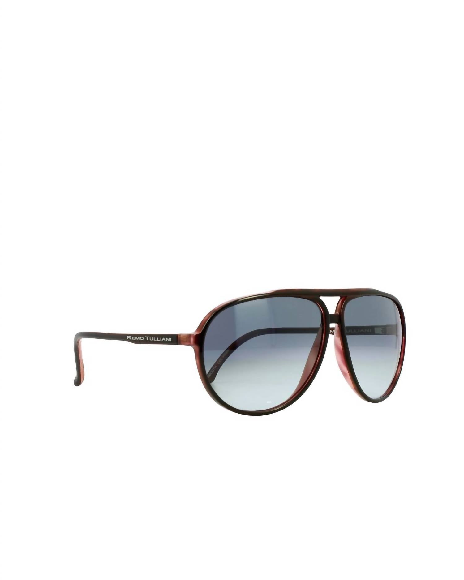 Remo Tulliani Men's Smooth Aviator Sunglasses in burgundy ash - men's accessory