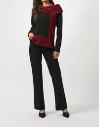Joseph Ribkoff - Casual Zipper Cowl Neck Top