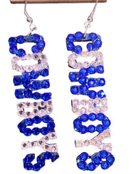 Sweet Ginger - Women's Dallas Cowboys Rhinestone Wood Earrings