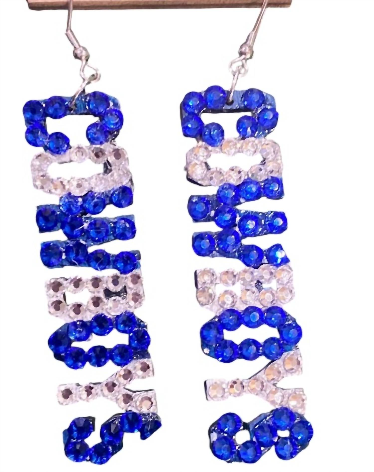 Sweet Ginger - Women's Dallas Cowboys Rhinestone Wood Earrings