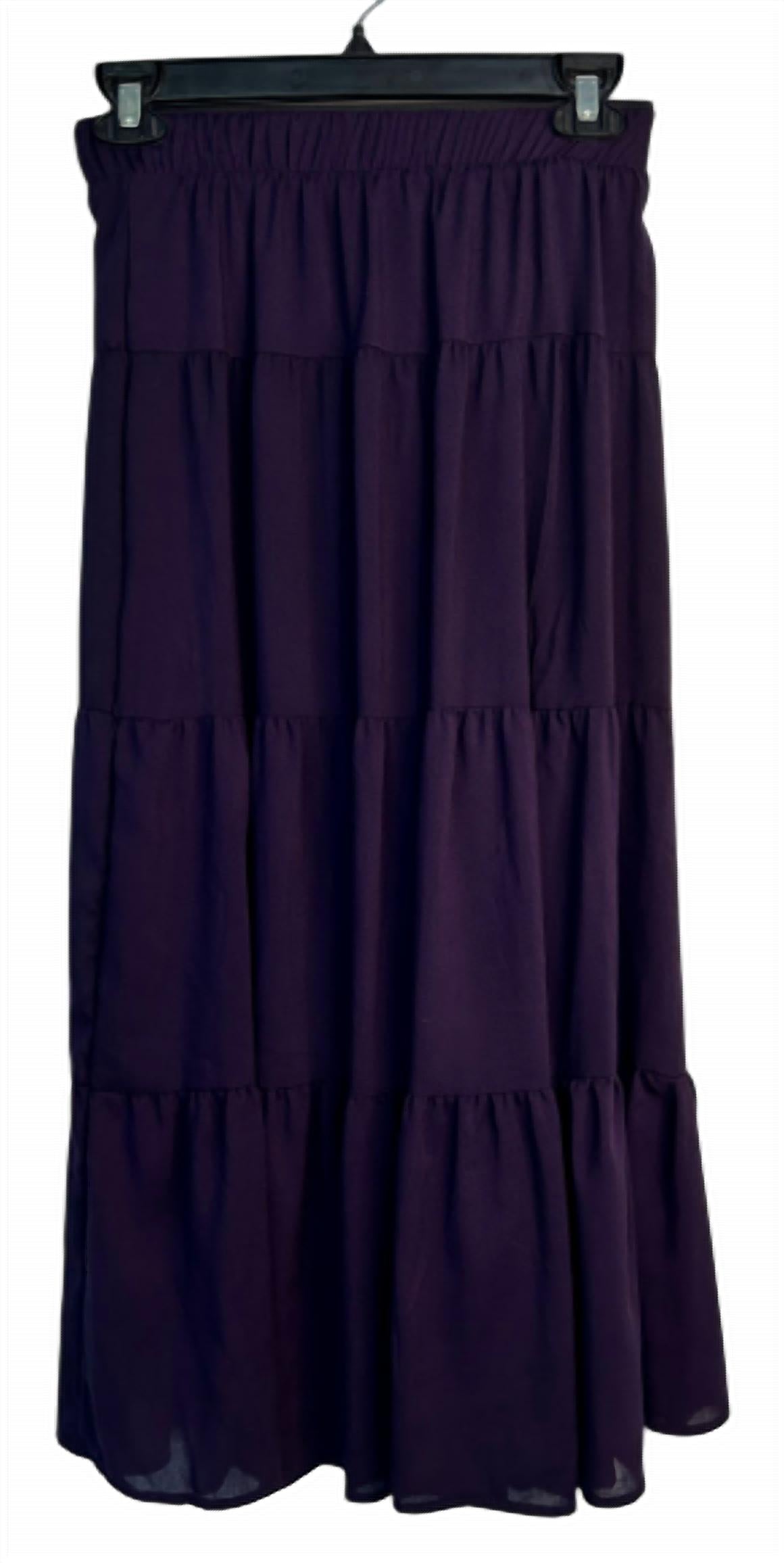 Aqua - Tiered Midi Skirt