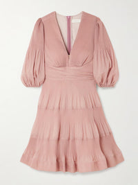 Zimmermann - Silk Pleated Mini Dress