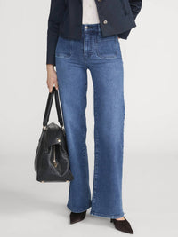 FRAME Le Slim Palazzo Modernist Pocket Jean in iberia - women's jeans