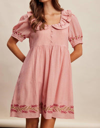 Listicle - Women's Embroidered Babydoll Dress