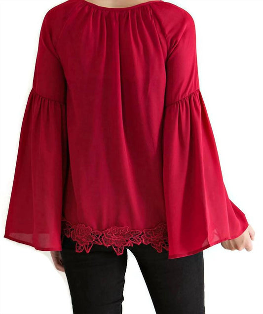 Entro - Tassel Tie Babydoll Blouse