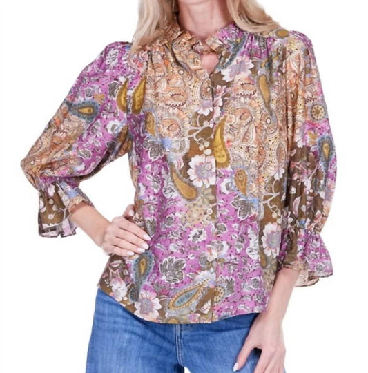 Joy Joy - Mosaic Paisley Top