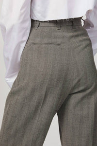 HERRINGBONE SUIT PANTS