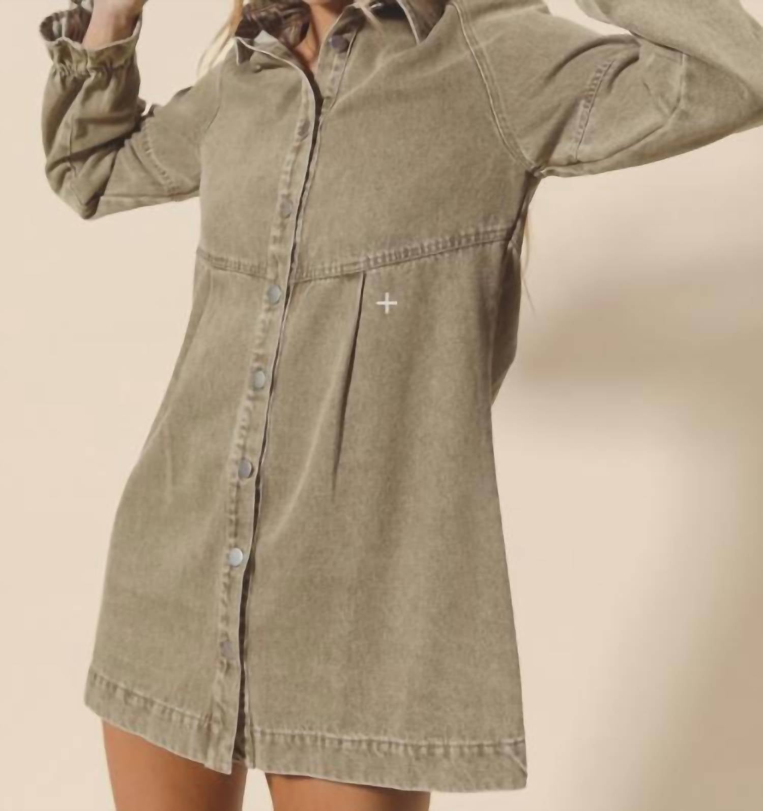 So Me - Denim Shirt Dress