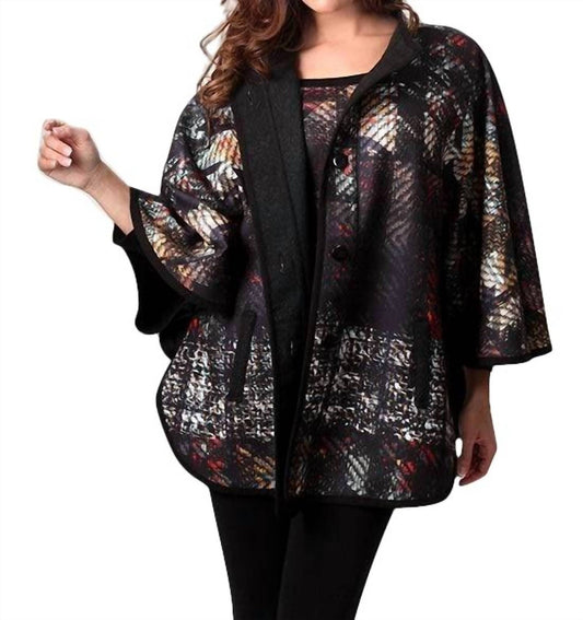 Graphic Cocoon Cape