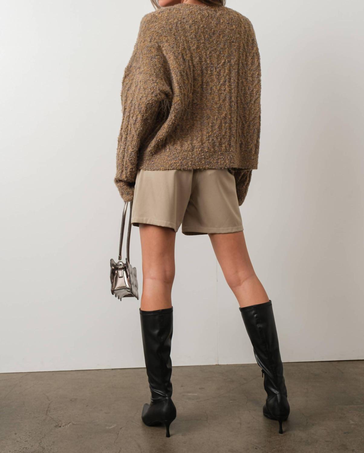 Pretty Garbage - Boucle Cable Knit Sweater