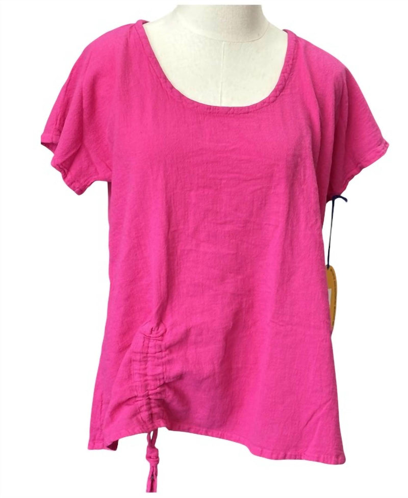 Oh My Gauze! Women's Ana Top in fuchsia - women's t-shirt
