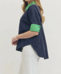 Entro - Solid Short Sleeve Top