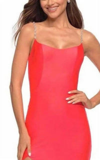 La Femme - Scoop Neck Prom Dress