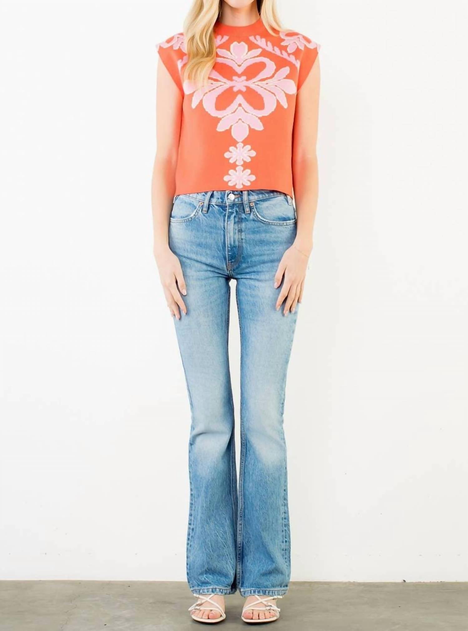 Thml - Jacey Sleeveless Patterned Knit Top