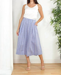 Zero Degrees Celsius - Striped Midi Skirt