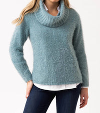 Marble - Fuzzy Removable Neck Sweater