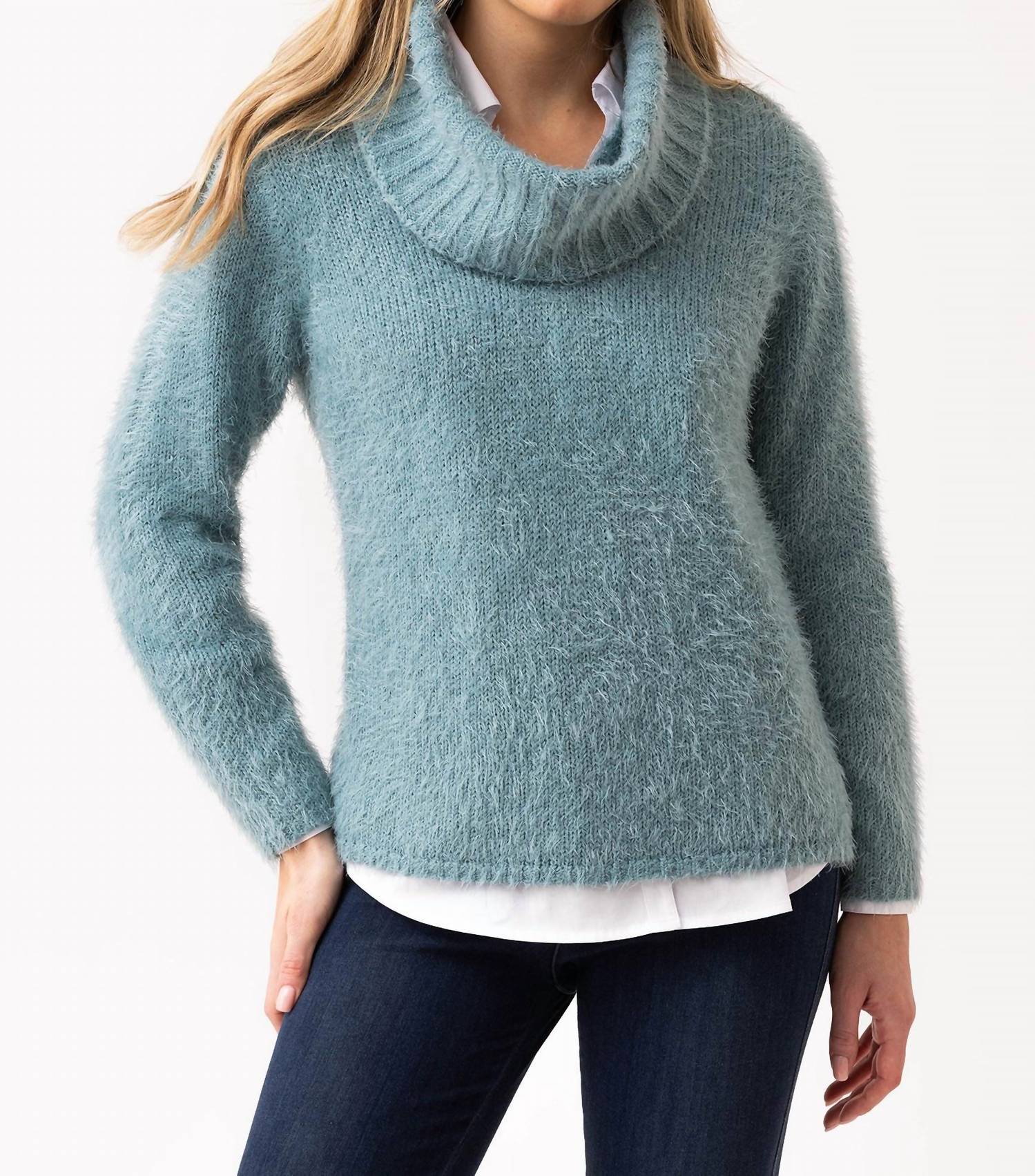 Marble - Fuzzy Removable Neck Sweater