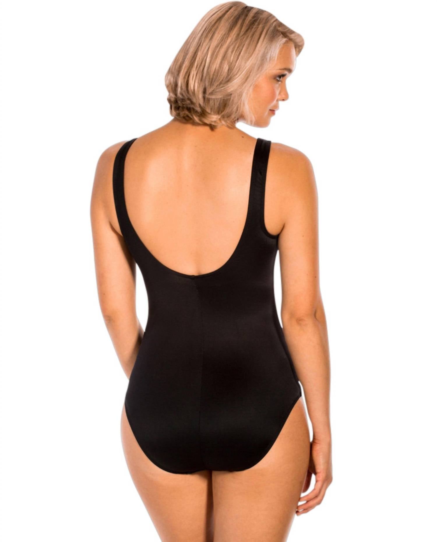 Miraclesuit Regatta Underwire High Neck One Piece Swimsuit in diamond mine - women's swimwear - alternate view