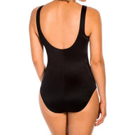 Miraclesuit Regatta Underwire High Neck One Piece Swimsuit in diamond mine - women's swimwear - detail view