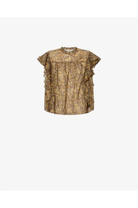 ISABEL MARANT Daliyane Top in khaki - women's blouse - view 5