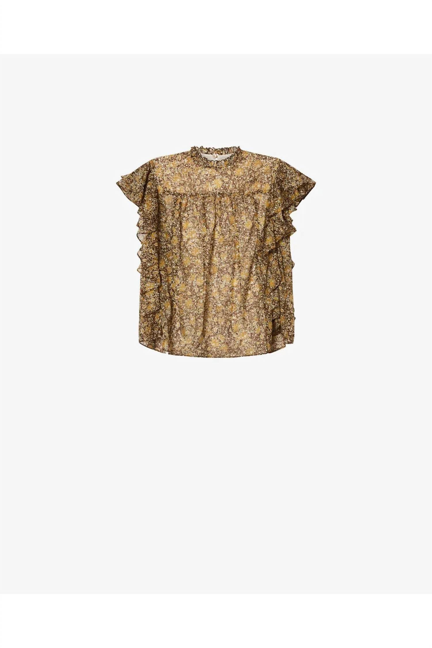 ISABEL MARANT Daliyane Top in khaki - women's blouse - view 5