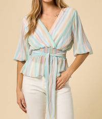 Blouse With Smocked Waist