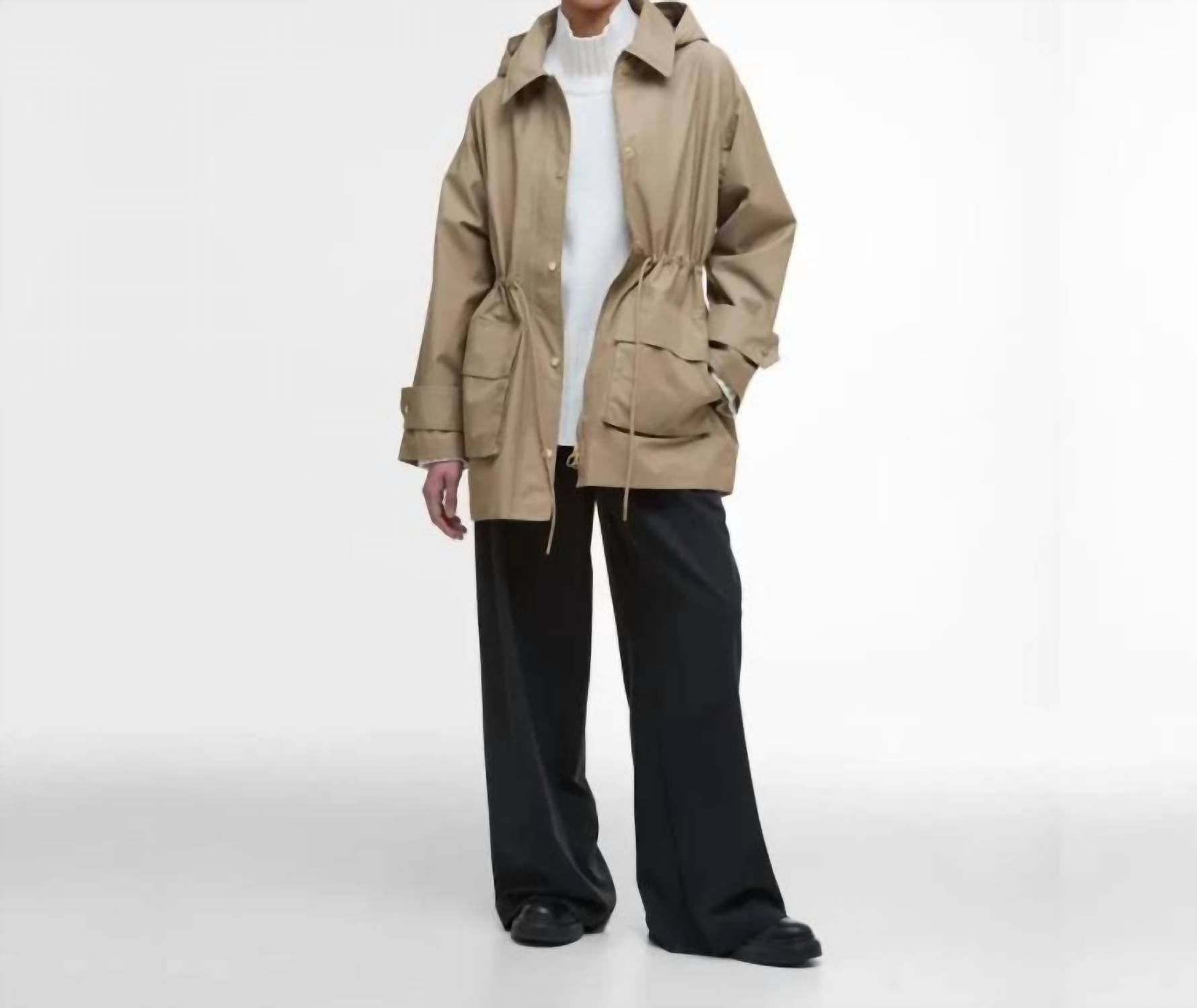 Barbour Women's Fallyn Showerproof Jacket in military brown hessian tartan - women's jacket - alternate view