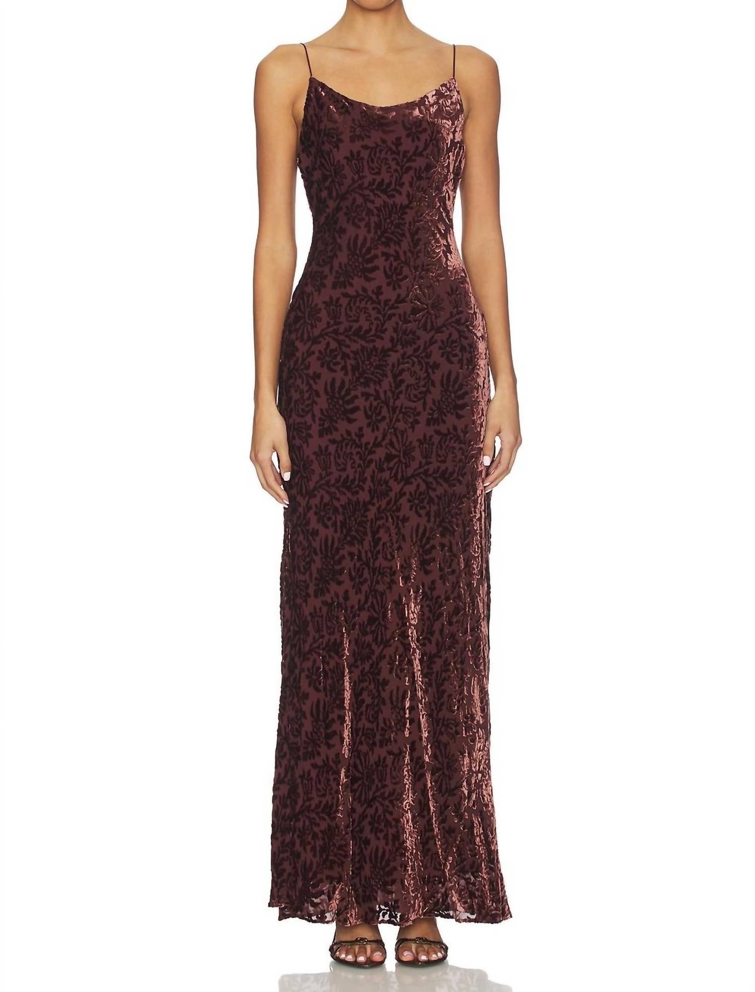 Veronica Beard Jolynn Maxi Dress in raisin - women's dress