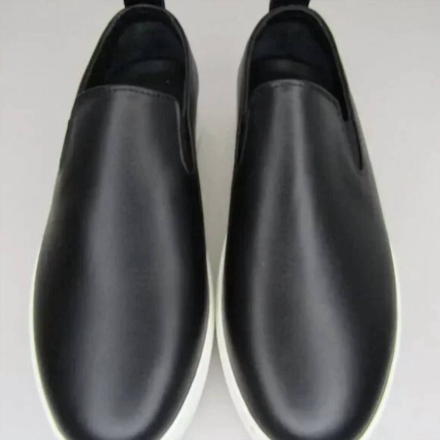 Koio Women's Onyx Jesi Slip On Sneakers in black white - women's sneaker - detail view