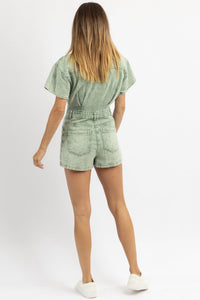 Le Lis - Denim Button Romper