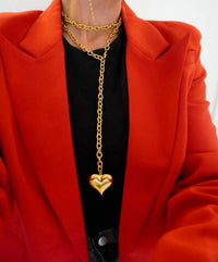 Chansuttpearls - Women's Wrap Around Xl Heart Necklace