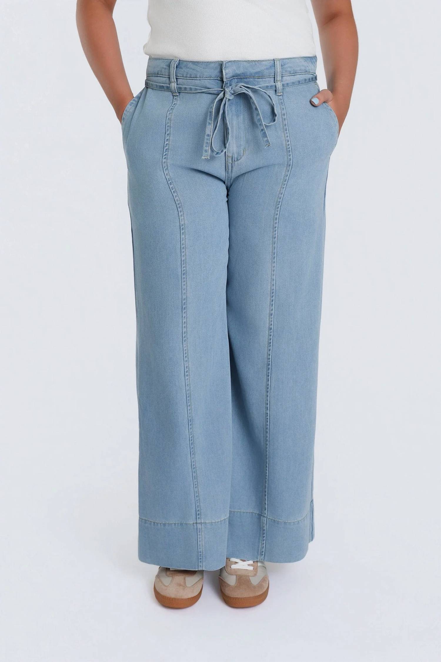 Aaron & Amber - Sunwashed Wide-leg Pants
