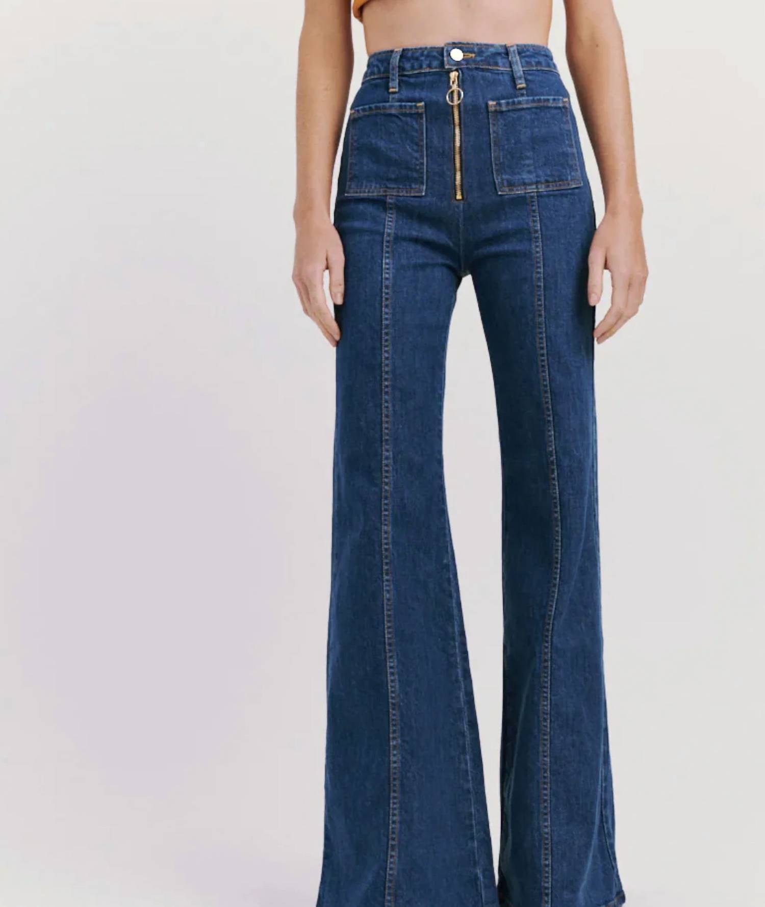 Stoned Immaculate - Bardot High Waisted Bells Jeans