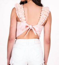 Flowers By Zoe - TIE BACK FLORAL EYELET TOP