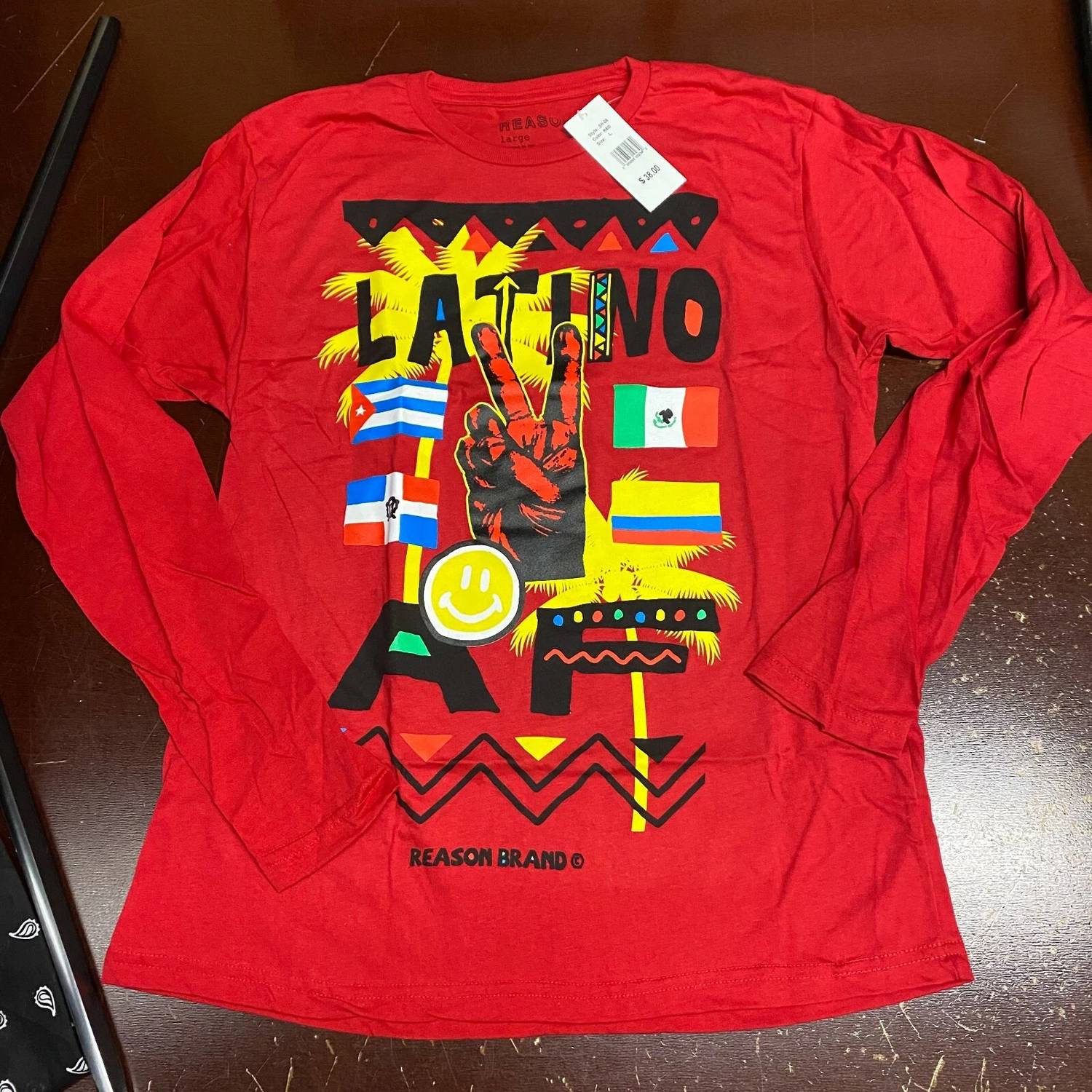 Reason - Men's Latino Af Graphic Tee Long Sleeve