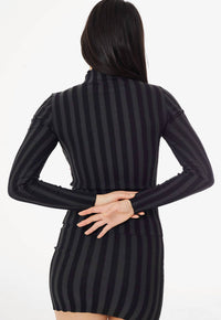 Find Me Now - Wide Ribbed Knit Mock Neck Sweater