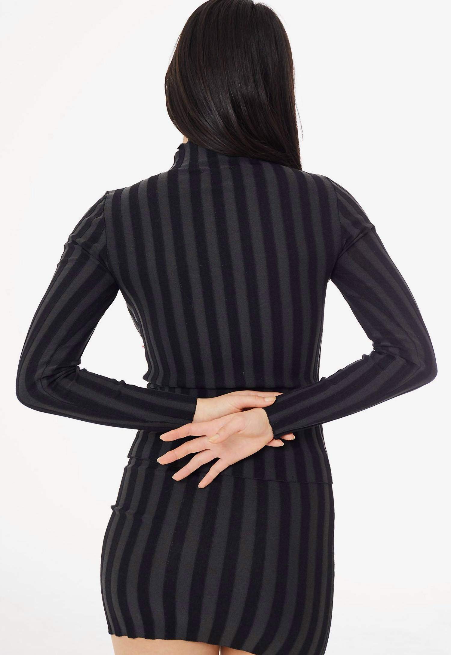 Find Me Now - Wide Ribbed Knit Mock Neck Sweater