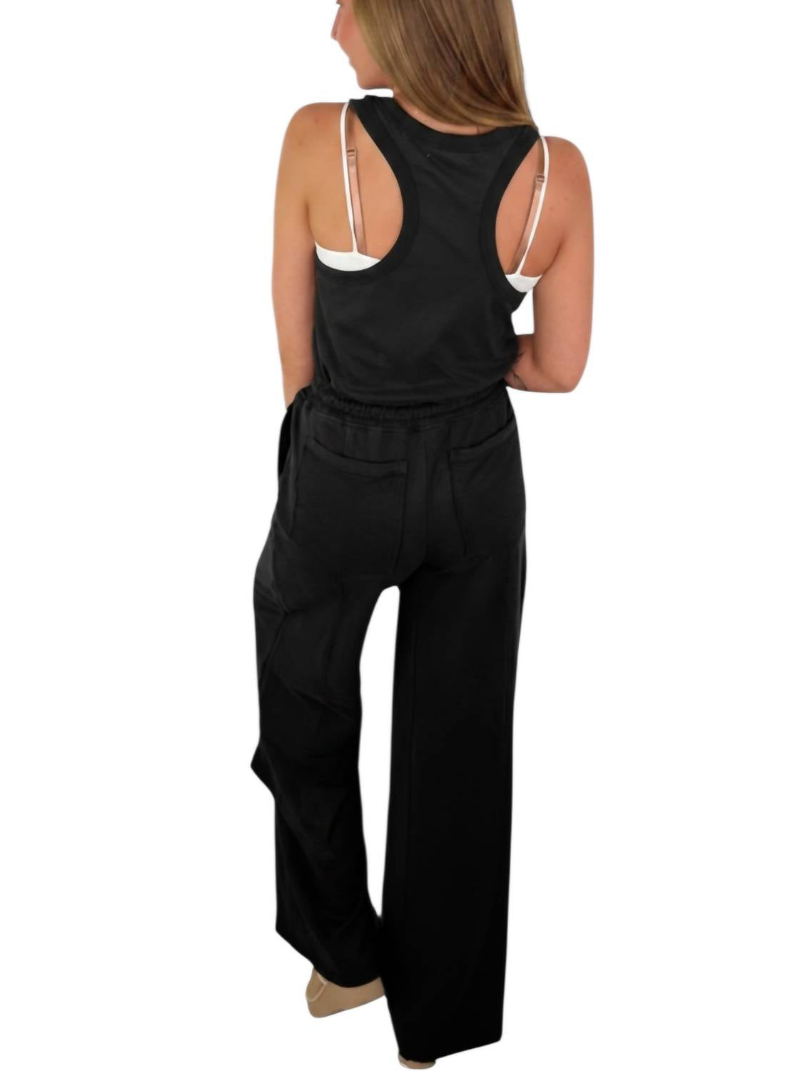 Blakeley - Where It Begins Cotton Blend Wide Leg Jumpsuit