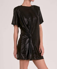 Elan - Short Sleeve Mini Knotted Dress