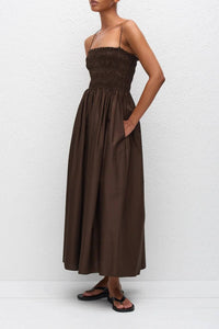Matteau - Shirred Bodice Midi Dress