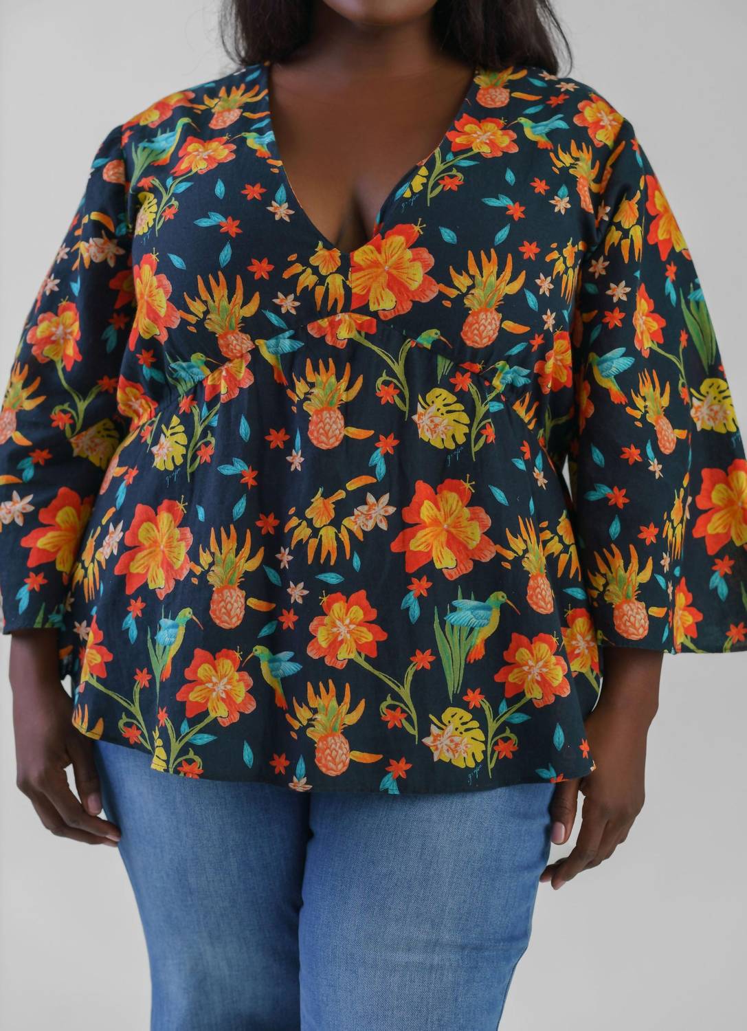 Guapa - Sitara V Neck Top - Plus