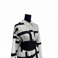 Mimoto - Women's Long Sleeve Abstract Dress